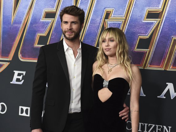 Liam Hemsworth et Miley Cyrus se sont séparés après à peine huit mois de mariage (archives). © KEYSTONE/AP Invision/JORDAN STRAUSS