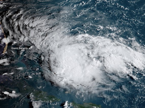 L'ouragan Humberto se trouvait mercredi vers 02h00 à 655 km à l'ouest de l'archipel des Bermudes. © KEYSTONE/EPA NOAA/NOAA HANDOUT