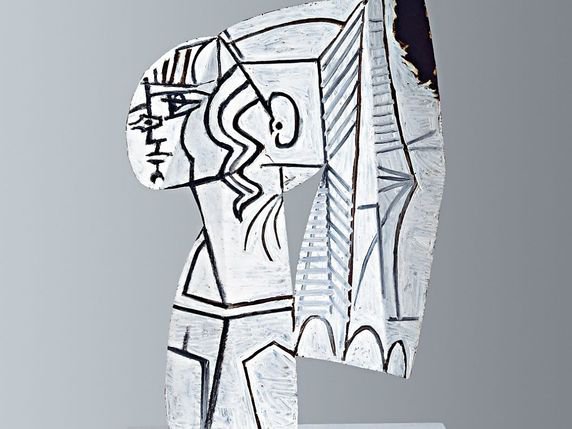 La sculpture "Sylvette" (1954) de Picasso est composée de tôles découpées et peintes à l'huile. © Kunsthaus Zurich