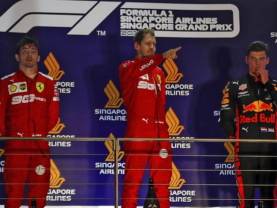 Sebastian Vettel a remporté le 53e Grand Prix de sa carrière © KEYSTONE/AP/VINCENT THIAN