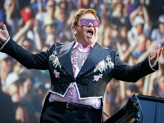 Le 29 juin dernier, Elton John s'était produit dans un concert organisé en marge du Montreux Jazz Festival (archives). © KEYSTONE/VALENTIN FLAURAUD