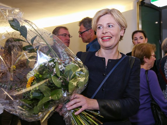 Esther Friedli, la compagne de Toni Brunner, a été élue dimanche au Conseil national. © KEYSTONE/EDDY RISCH