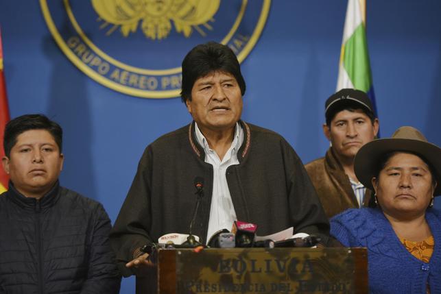 La démission du président Morales est intervenue après trois semaines de vives protestations en Bolivie. © Keystone