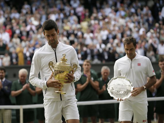 La mère de toutes les défaites, en finale de Wimbledon face à Djokovic © KEYSTONE/AP/TIM IRELAND