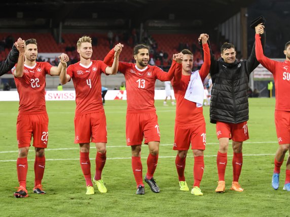 La Suisse avait conquis un succès tranquille 4-0 contre Gibraltar en septembre à Sion © KEYSTONE/ANTHONY ANEX