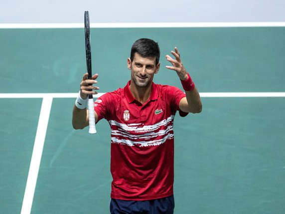 La Serbie de Novak Djokovic a battu la France jeudi © KEYSTONE/EPA EFE/CHEMA MOYA