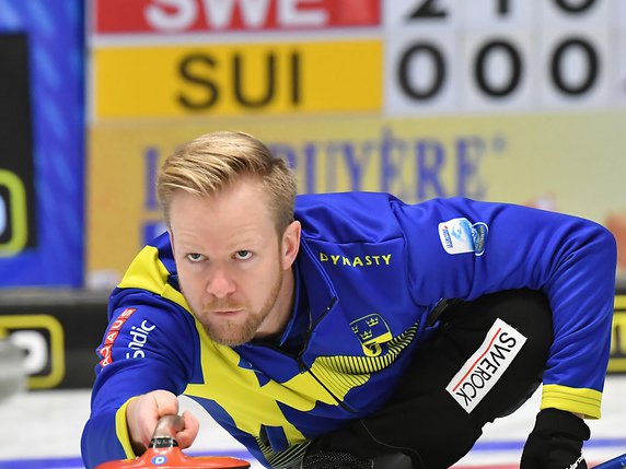 Niklas Edin n'a laissé aucune chance aux Suisses en finale à Helsingborg © KEYSTONE/AP TT News Agency/JONAS EKSTROMER