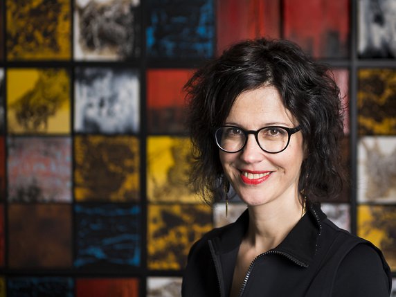 Christelle Luisier est la seule candidate à la candidature PLR pour l'élection complémentaire au Conseil d'Etat vaudois. © KEYSTONE/JEAN-CHRISTOPHE BOTT