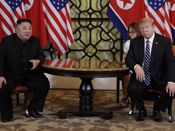 Sur le plan diplomatique, les négociations sur le nucléaire entre Pyongyang et Washington restent dans l'impasse (archives). © KEYSTONE/AP/EVAN VUCCI