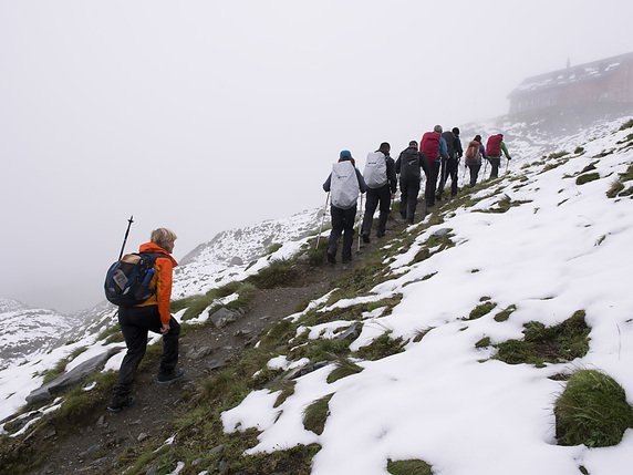 La Suisse soutenait l'inscription de l'alpinisme à la Liste du patrimoine immatériel de l'UNESCO (archives). © KEYSTONE/ANTHONY ANEX