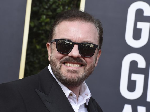 Racisme, harcèlement sexuel, compétence du jury, le présentateur de la cérémonie des Golden Globes Ricky Gervais a fait feu de tout bois, prenant un malin plaisir à épingler le parterre de célébrités rassemblées à l'hôtel Hilton de Beverly Hills. © KEYSTONE/AP/AK PM DC