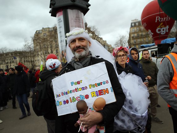 La mobilisation s'est poursuivie mercredi à Paris et dans le reste de la France (archives). © KEYSTONE/AP/CE