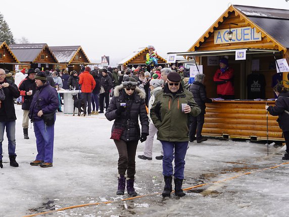 La Fête du froid avait attiré entre 5000 et 6000 personnes en 2019 (archives). © KEYSTONE/ADRIAN REUSSER