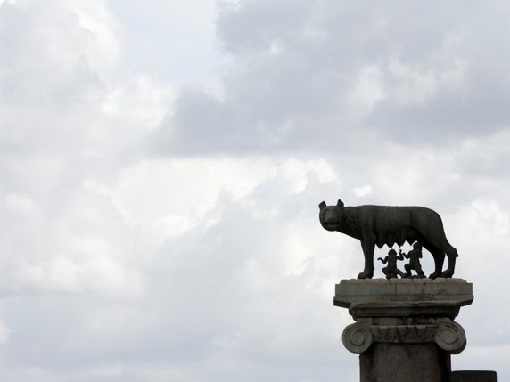 Selon la légende, Romulus et Remus ont été allaités par une louve (archives). © Keystone/AP/ALESSANDRA TARANTINO