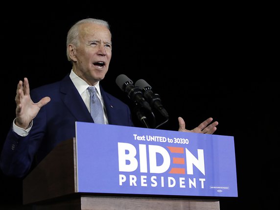 Joe Biden a accumulé plusieurs victoires mardi. © KEYSTONE/AP/Marcio Jose Sanchez