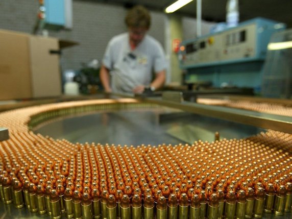 La Suisse est le 13e exportateur d'armes au monde (image d'illustration). © KEYSTONE/ALESSANDRO DELLA VALLE