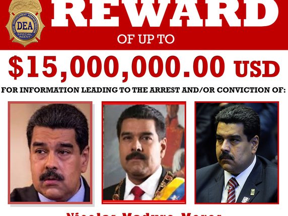 Les Etats-Unis offre 15 millions de dollars pour la capture de Nicolás Maduro. © KEYSTONE/AP