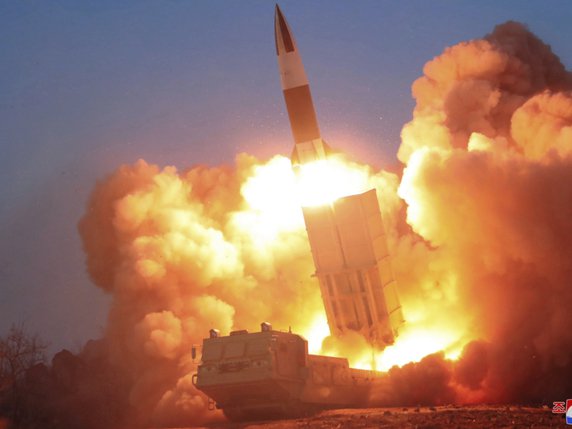 Il s'agit de la quatrième série de tirs de missiles en mars lancés par Pyongyang (archives). © KEYSTONE/AP