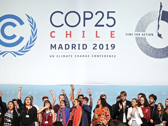 La COP25 s'était achevée en décembre dernier à Madrid (archives). © KEYSTONE/EPA EFE/FERNANDO VILLAR