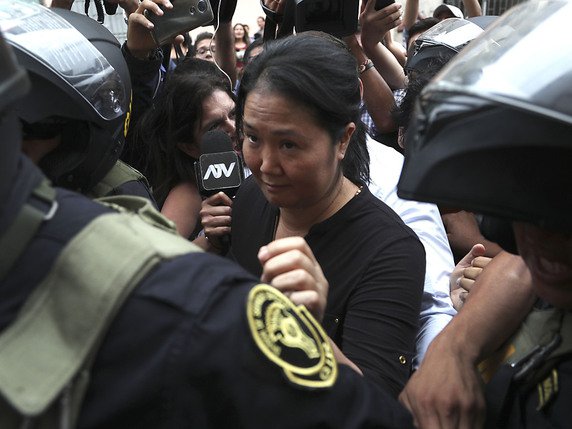 Keiko Fujimori purge depuis le 29 janvier une peine de 15 mois de prison préventive dans le cadre du scandale de corruption Odebrecht (archives). © KEYSTONE/AP/Martin Mejia