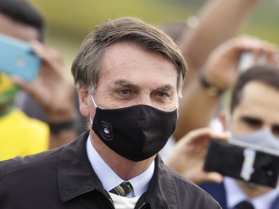 Jair Bolsonaro porte rarement le masque © KEYSTONE/AP/Eraldo Peres