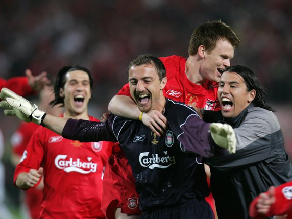 Le gardien Jerzy Dudek fut le héros des Reds en finale de la Ligue des champions 2005 © KEYSTONE/AP/LUCA BRUNO