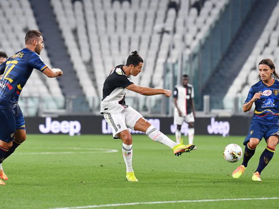 Un but de plus pour Cristiano Ronaldo. © KEYSTONE/EPA/ALESSANDRO DI MARCO