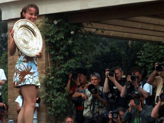 Martina Hingis est entrée dans l'histoire le 5 juillet 1997 © KEYSTONE/AP/ELISE AMENDOLA