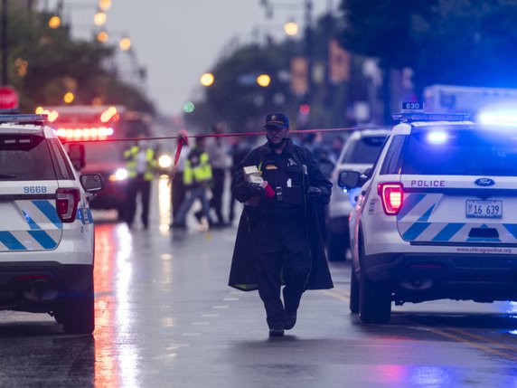 Une quinzaine de personnes ont encore été blessées mardi dans une fusillade lors de funérailles à Chicago. © KEYSTONE/AP/Tyler LaRiviere