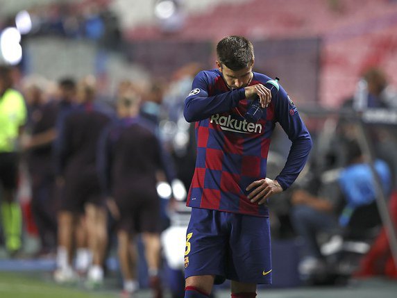 Piqué ne mâchait pas ses mots après l'humiliation subie par le Barça © KEYSTONE/AP/Rafael Marchante