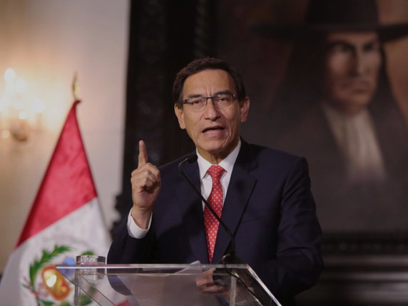 Le président Martin Vizcarra a averti qu'il ne démissionnerait pas. © KEYSTONE/EPA/Peru's Presidency HANDOUT