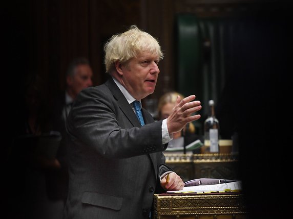 Boris Johnson a défendu sa loi, fustigée par les Européens. © KEYSTONE/EPA/JESSICA TAYLOR HANDOUT