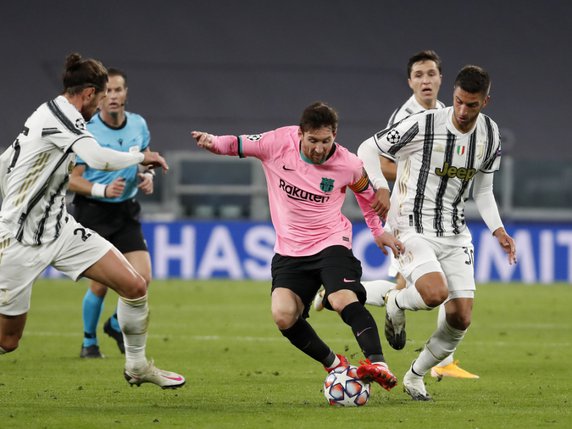 Lionel Messi a inscrit le 2-0 sur penalty. © KEYSTONE/AP/Antonio Calanni