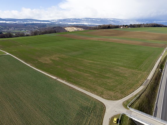 La seconde doit être construite à la Vernette sur les communes de Daillens et Oulens-sous-Echallens. © KEYSTONE/LAURENT GILLIERON