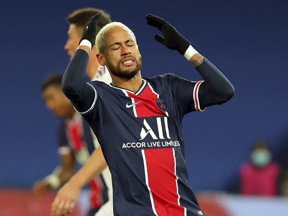 Soirée compliquée pour Neymar et le PSG. © Keystone/AP/Thibault Camus