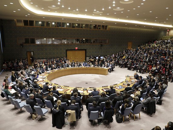 Le Conseil de sécurité de l'ONU se réunit actuellement par visioconférence en raison du coronavirus (archives). © KEYSTONE/AP/SETH WENIG