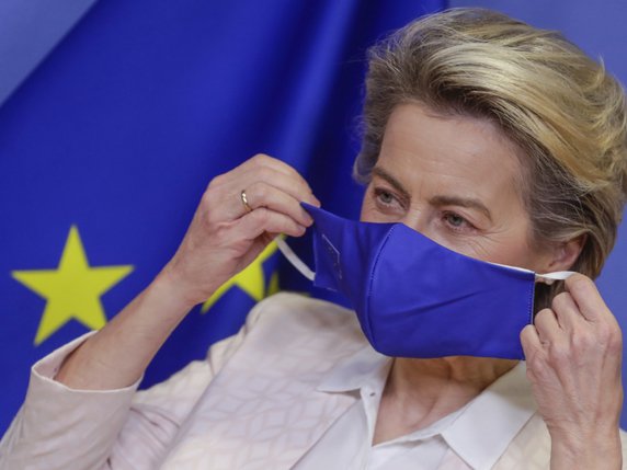 Ursula von der Leyen s'est exprimée dans un entretien accordé à plusieurs médias portugais avant sa visite à Lisbonne vendredi. © KEYSTONE/AP/Stephanie Lecocq