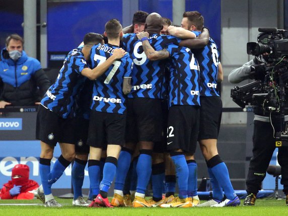 La joie des joueurs de l'Inter. © Keystone/EPA/MATTEO BAZZI