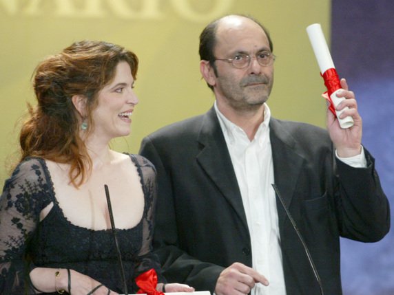Jean-Pierre Bacri et Agnès Jaoui avaient reçu le prix du scénario au Festival de Cannes en 2004 pour "Parlez-moi de la pluie" (archives). © KEYSTONE/AP/LAURENT REBOURS