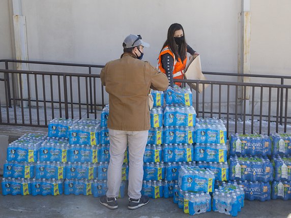 Selon une habitante de Houston, "tout le monde voudrait de l'eau". © KEYSTONE/AP/Mikala Compton