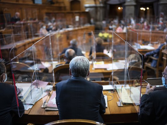 Le Conseil des Etats étudie jeudi la révision de la loi Covid-19 (archives). © KEYSTONE/ALESSANDRO DELLA VALLE