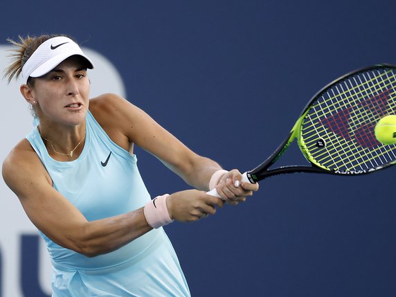 Belinda Bencic sortie en seizièmes de finale à Miami © KEYSTONE/EPA/RHONA WISE