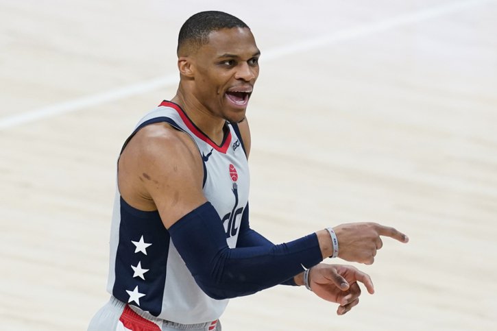 Westbrook a égalé le record d'Oscar Robertson samedi © KEYSTONE/AP/Darron Cummings