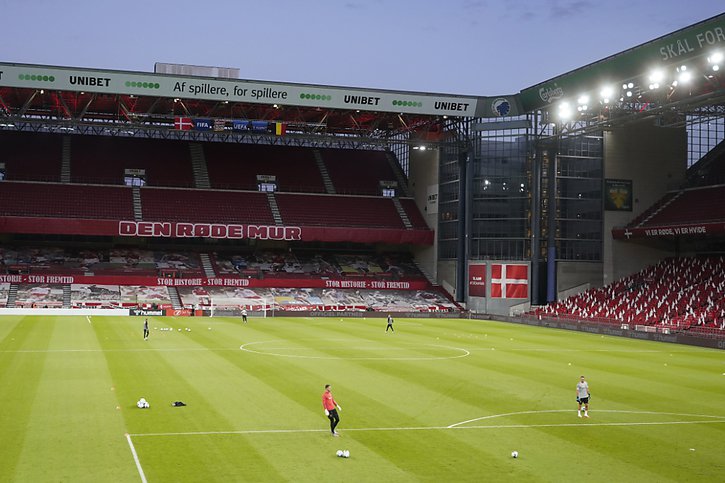 Le Danemark va autoriser 25'000 spectateurs lors des quatre matchs de l'Euro-2020 qui se jouent à Copenhague (archives). © KEYSTONE/EPA RITZAU SCANPIX/LISELOTTE SABROE