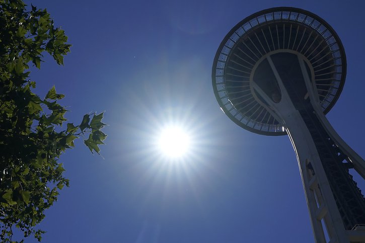 Dimanche a été la journée la plus chaude jamais enregistrée à Seattle. © KEYSTONE/AP/Ted S. Warren