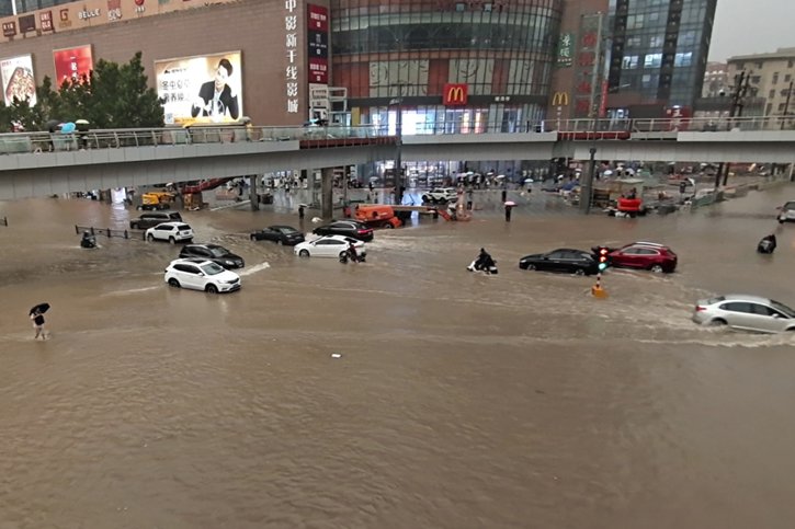 La ville de Zhengzhou, dans le centre de la Chine, a fait face mardi à des précipitations records (archives). © KEYSTONE/AP