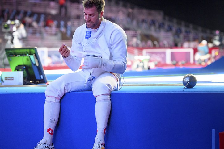 Toute la déception de Benjamin Steffen. © KEYSTONE/EPA/LAURENT GILLIERON