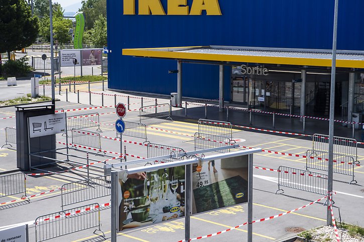 Au total, les magasins Ikea ont enregistré un chiffre d'affaires de 41,9 milliards d'euros (44,8 milliards de francs) sur l'exercice annuel du groupe (septembre 2020-août 2021) (archives). © KEYSTONE/JEAN-CHRISTOPHE BOTT