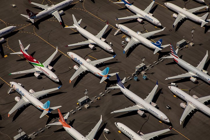 Les 737 MAX de Boeing avaient été cloués au sol pendant de longs mois après l'accident de deux appareils en 2018 et 2019 (archives). © KEYSTONE/EPA/GARY HE