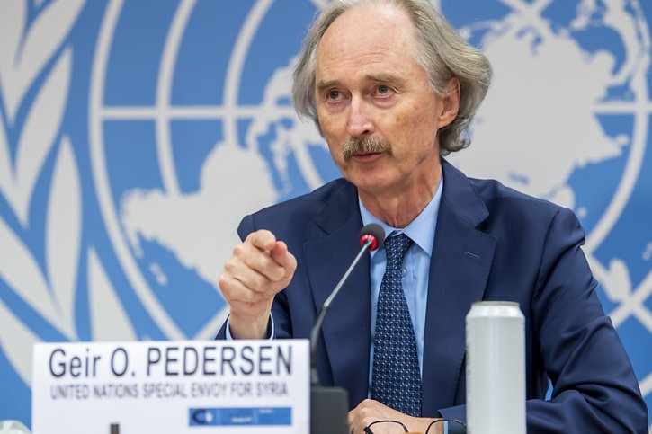 L'émissaire de l'ONU sur la Syrie Geir Pedersen est à nouveau déçu après la sixième rencontre dans le cadre du Comité constitutionnel sur ce pays (archives). © KEYSTONE/MARTIAL TREZZINI